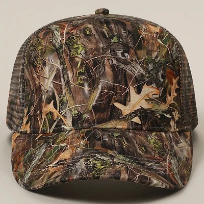 Camo Print 5 Panel Mesh Back Trucker Hat