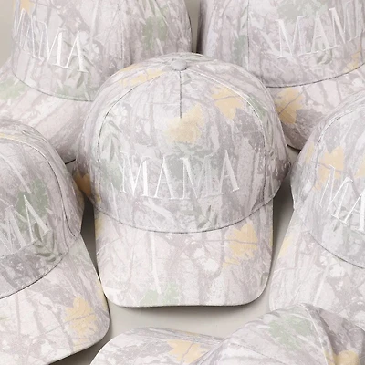 Mama Letter Embroidery Real Tree Camo Baseball Cap
