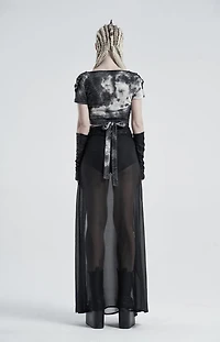 Pantalones cortos con falda transparente