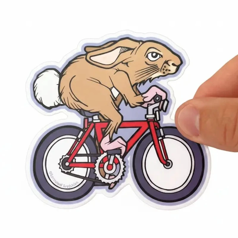 Biking Bunny Sticker