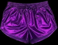 Metallic Drawstring Shorts