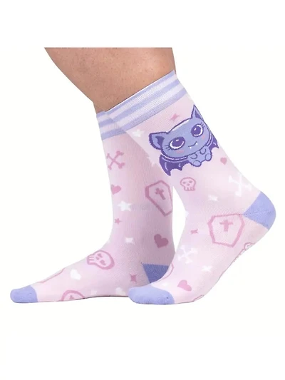 Widdle Bat Guy Crew Socks