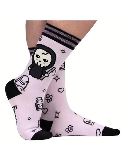 Goth Grim Reaper Crew Socks
