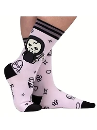 Goth Grim Reaper Crew Socks