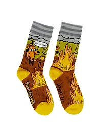 This Is Fine. Also, Not Fine. Crew Socks