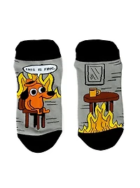 This Is Fine: Black Coffee Edition Ankle Socks