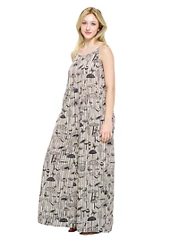 Jumpsuit Mushroom Print Striped