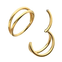 Double Hoop 24kt PVD Hinged