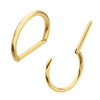 D - Shaped 24kt Gold PVD Clicker