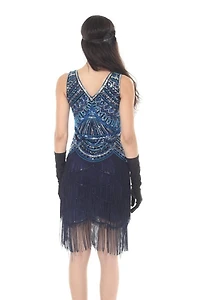 Sequin Flapper Dress With Fringes