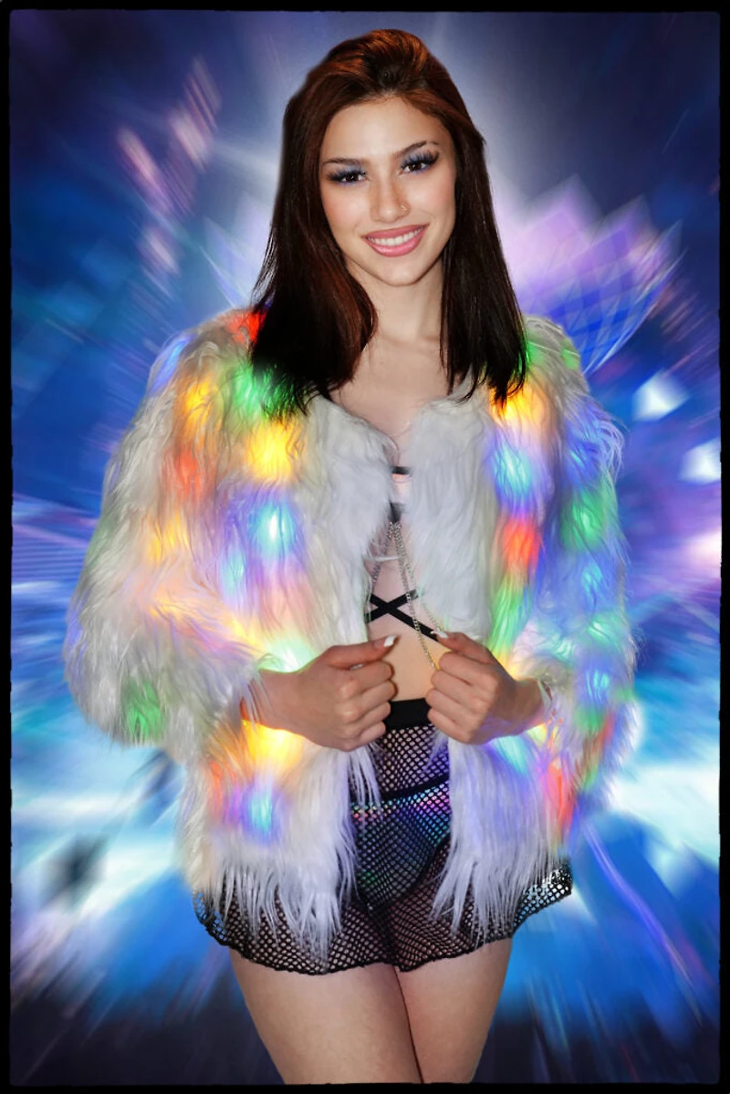LED Faux Fur Jacket