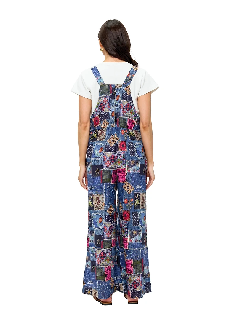 Overall Ruffled Patchwork Print