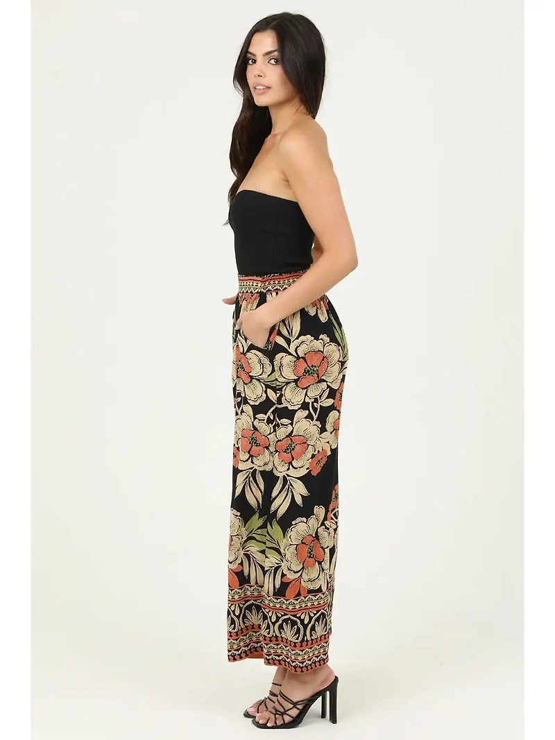 Printed Wide Leg Pants