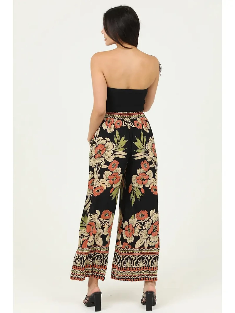 Printed Wide Leg Pants