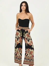 Printed Wide Leg Pants
