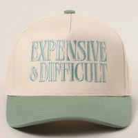 Sage Expensive And Difficult Embroidered Trucker Hat