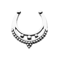 Antique Gold Plated Mini Beaded Brass Faux Septum