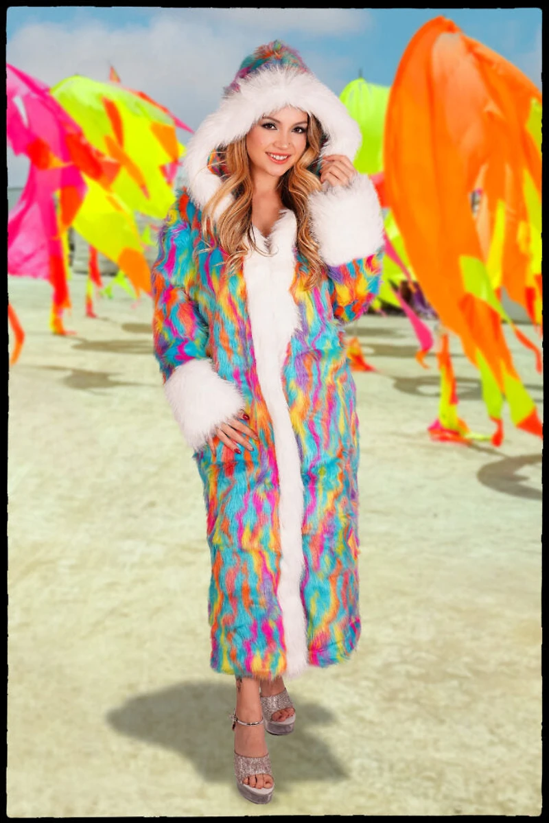 Splatter Tye Dye Long Coat