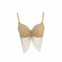 Rhinestone Mesh Bra Top