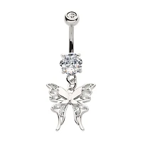 Butterfly Marquise Gems and Plain Navel