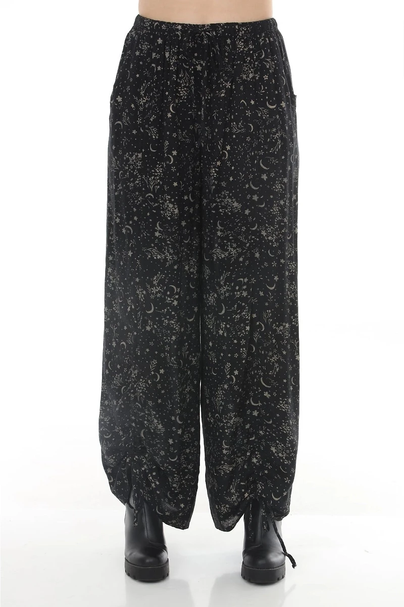 Celestial Flower Drawstring Pants