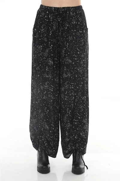Celestial Flower Drawstring Pants