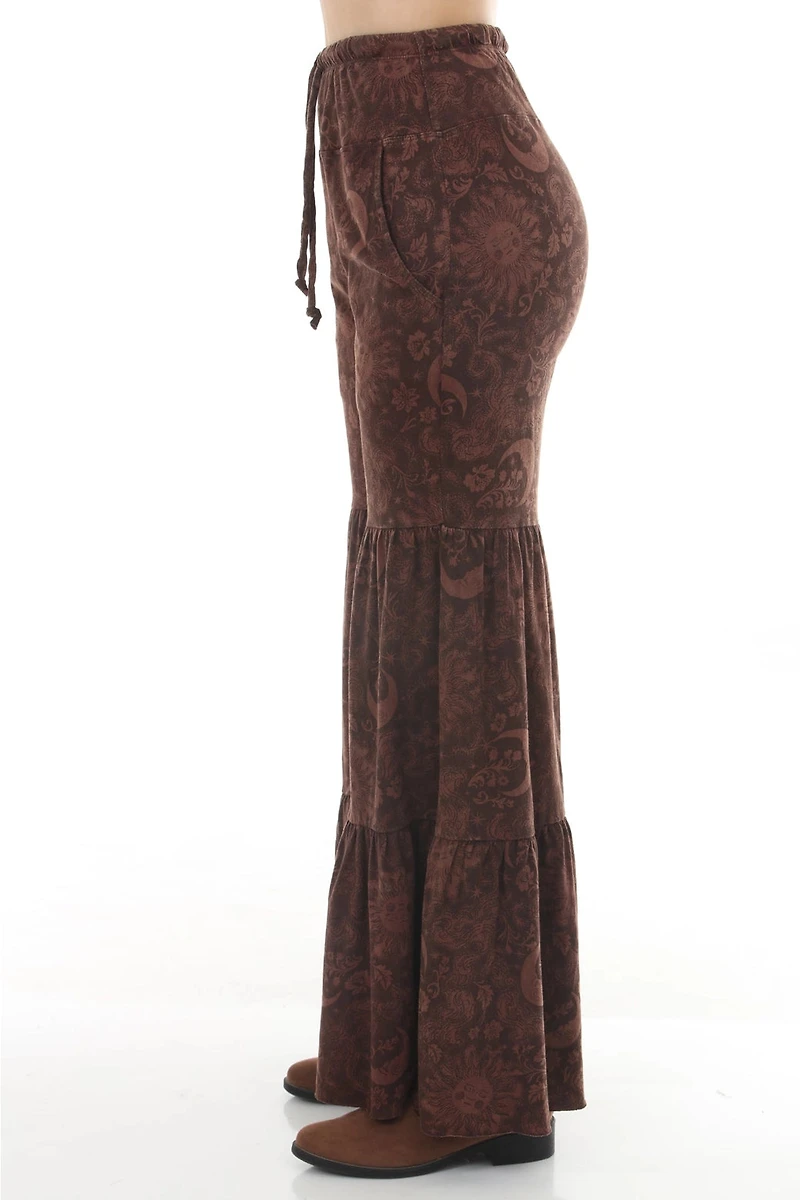 Romantic Celestial Ruffle Pants