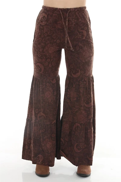 Romantic Celestial Ruffle Pants