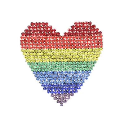 Rhinestone Heart Pin