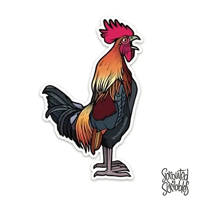 Rooster Sticker.