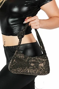 Knotted Rhinestone Clutch