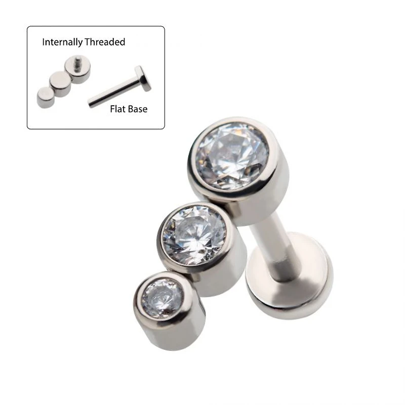 3 Bezel CZ Cascade Cartilage