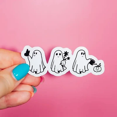 3 Fall Ghosts Sticker