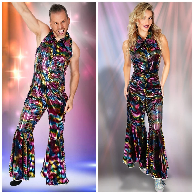Rainbow Shiny Flair Jumpsuit