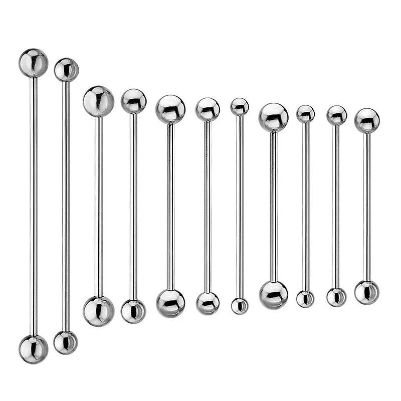 316L Steel Industrial Barbell.