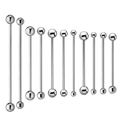 316L Steel Industrial Barbell.