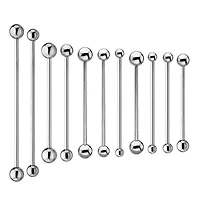 316L Steel Industrial Barbell.