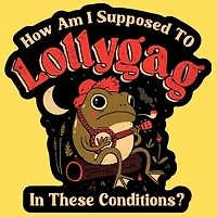 Lollygagging Frog Sticker