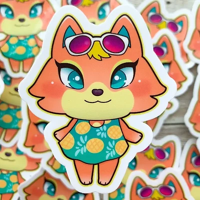 Audie Animal Crossing Vinyl Sticker