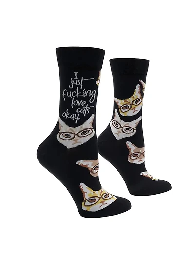 I Just Fucking Love Cats Okay Socks