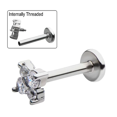 Flower 4 Prong Jewels Labret