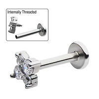 Flower 4 Prong Jewels Labret