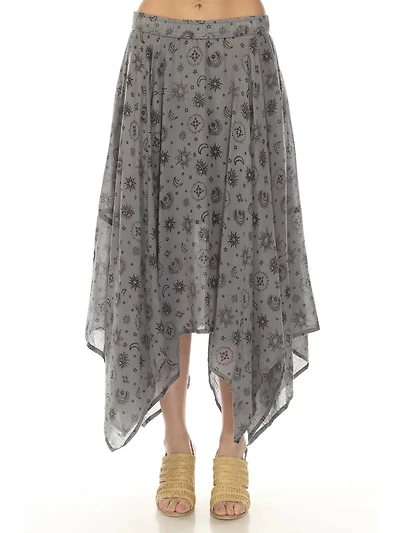 Gauze Hanker Chief Maxi Skirt