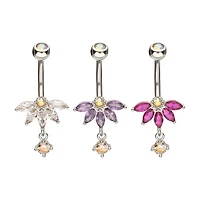 5 Marquise Cluster With 2 Round Prong Gems