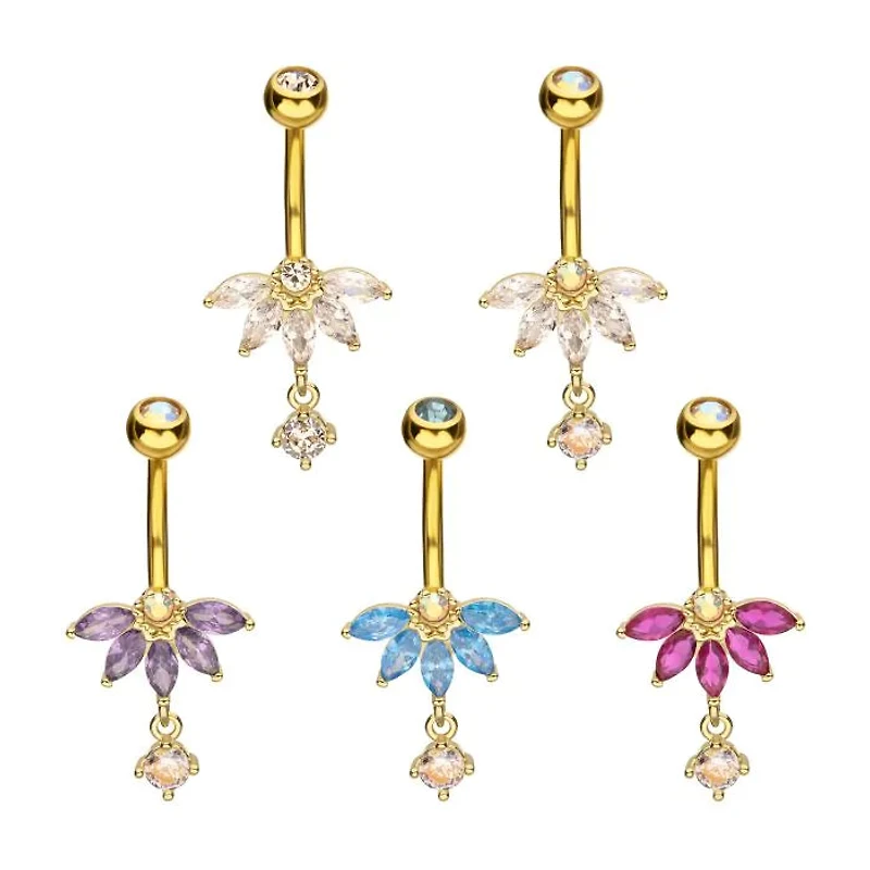 5 Marquise Cluster With 2 Round Prong Gems