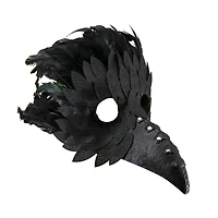 Plague Mask With Black Feathers