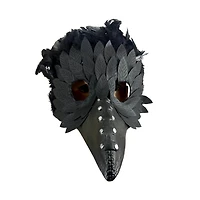 Plague Mask With Black Feathers
