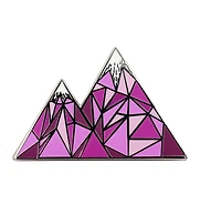 Geometric Mountain Purple Pin