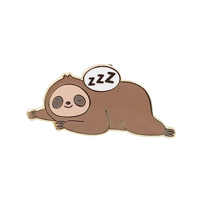 Sleepy Sloth Enamel Pin