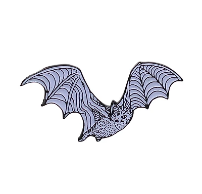 Glow in the Dark White Bat Pin